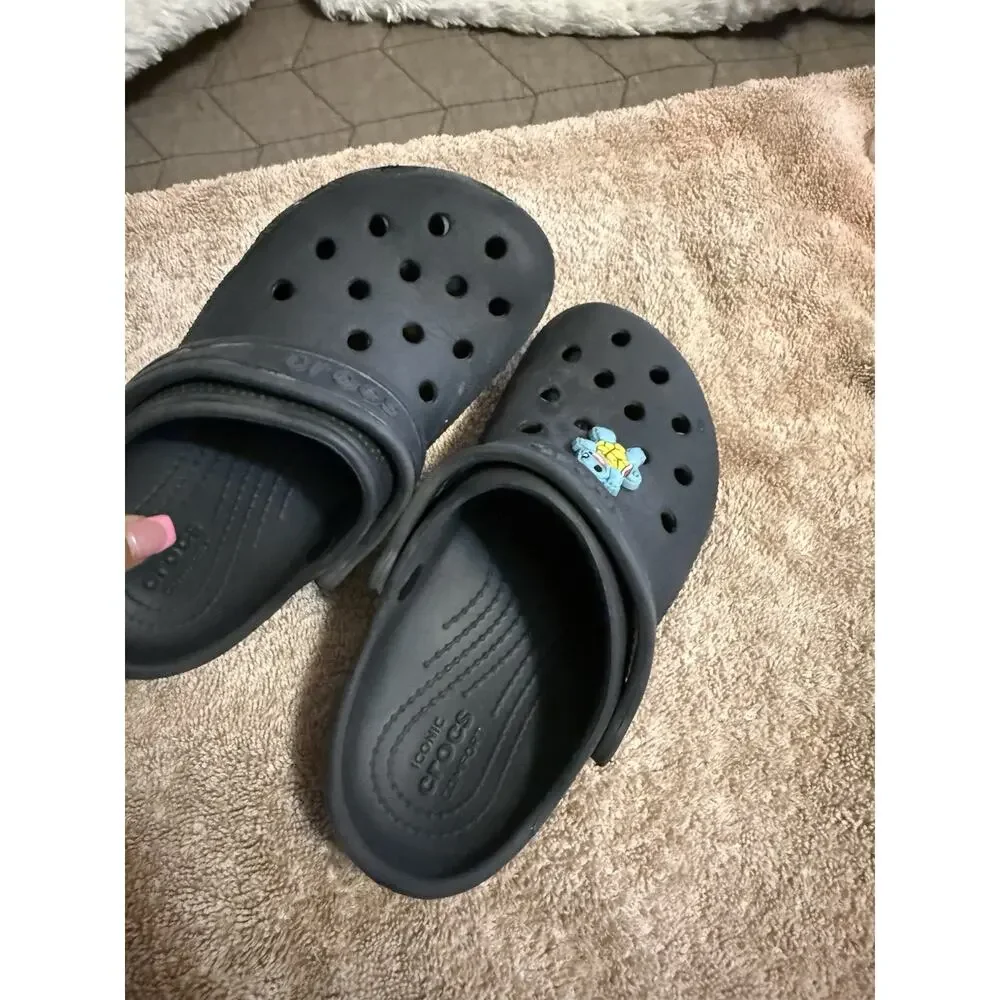 Crocs Classic Clog Black Pokémon Squirtle Unisex Kids US 13 Lightweight